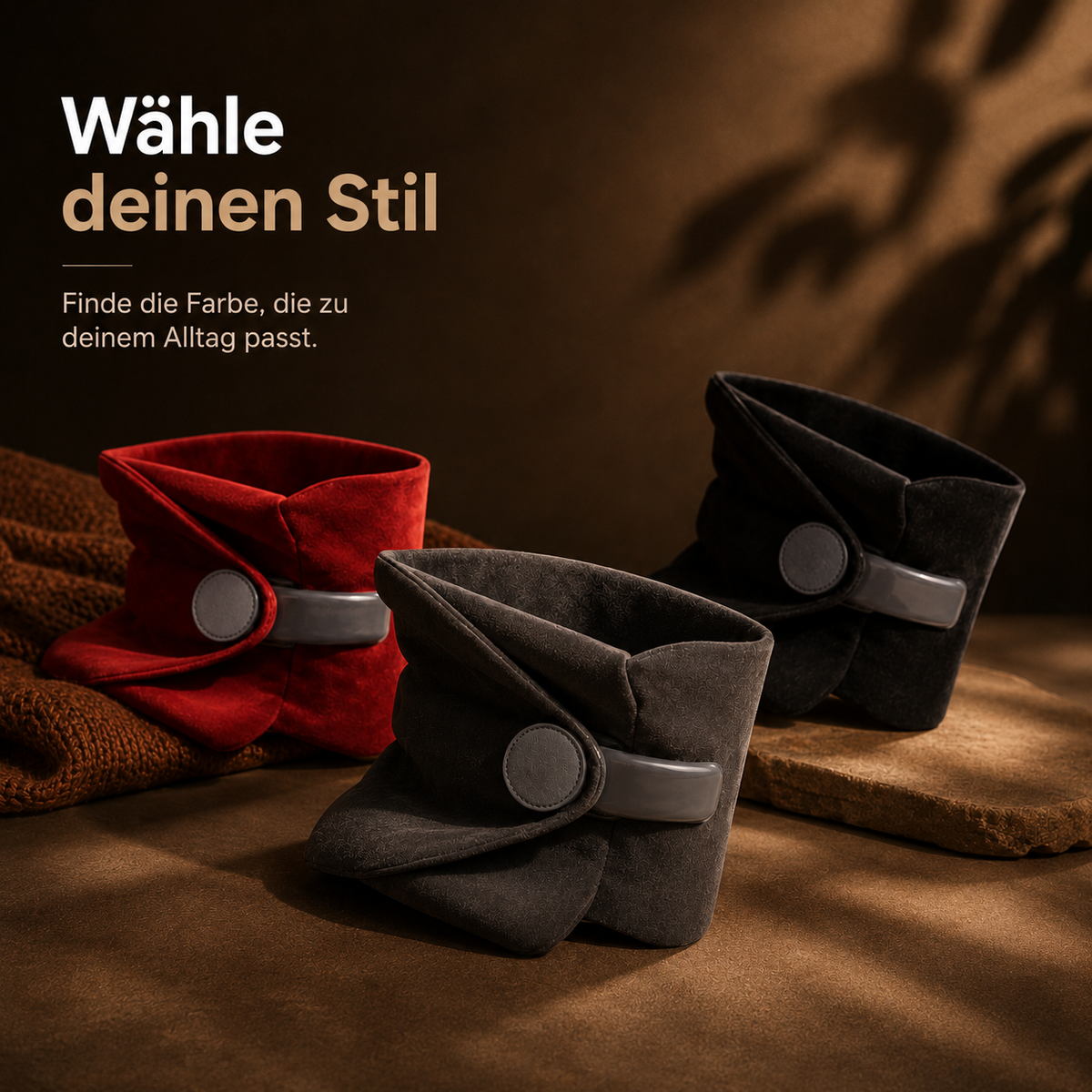 NeckDream Nackenkissen in den Farben Rot, Grau und Schwarz zur Auswahl